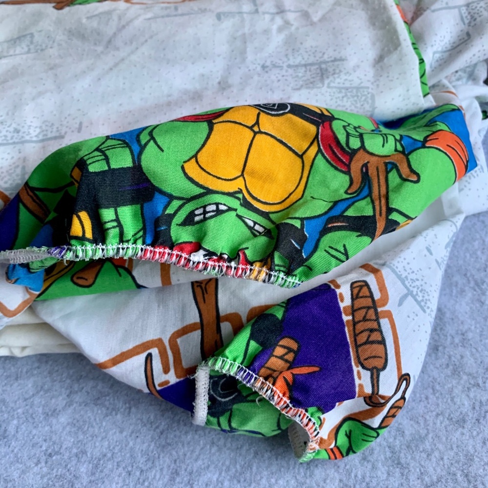 1990 Teenage Mutant Ninja Turtle Flat Sheet/Case - Picture 7 of 7